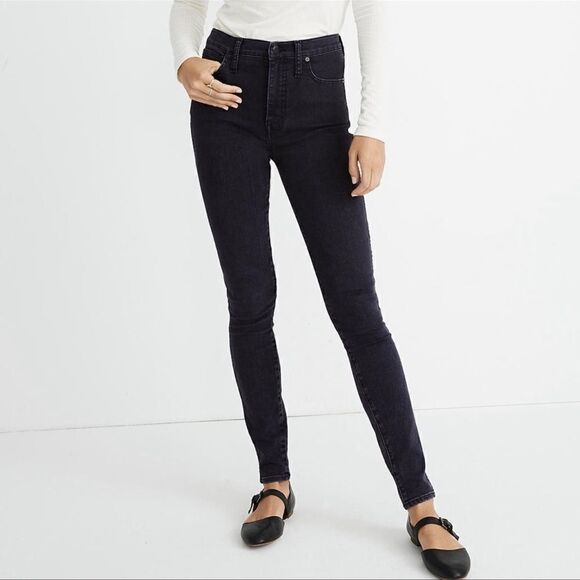 Madewell 10" High-Rise Skinny Jeans Eclipse Wash - Picture 2 of 13